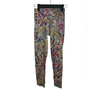 Liquido Eclectic Colorful Floral Active Leggings
